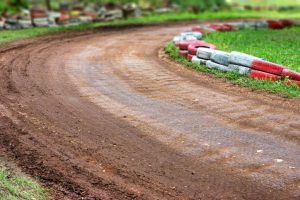 Empty Off Road Buggy Or Karting Track Fragment